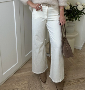 Spodnie Evo wide leg śmietanka